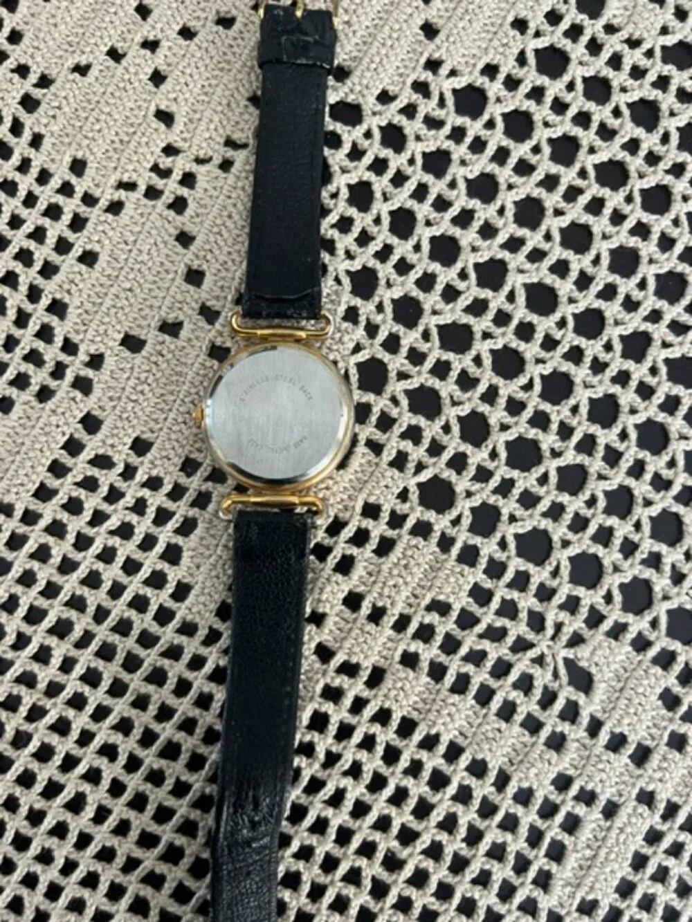 VTG Quemex Quartz Moon Phase Quartz Watch W/ Black Strap Unisex - New Battery